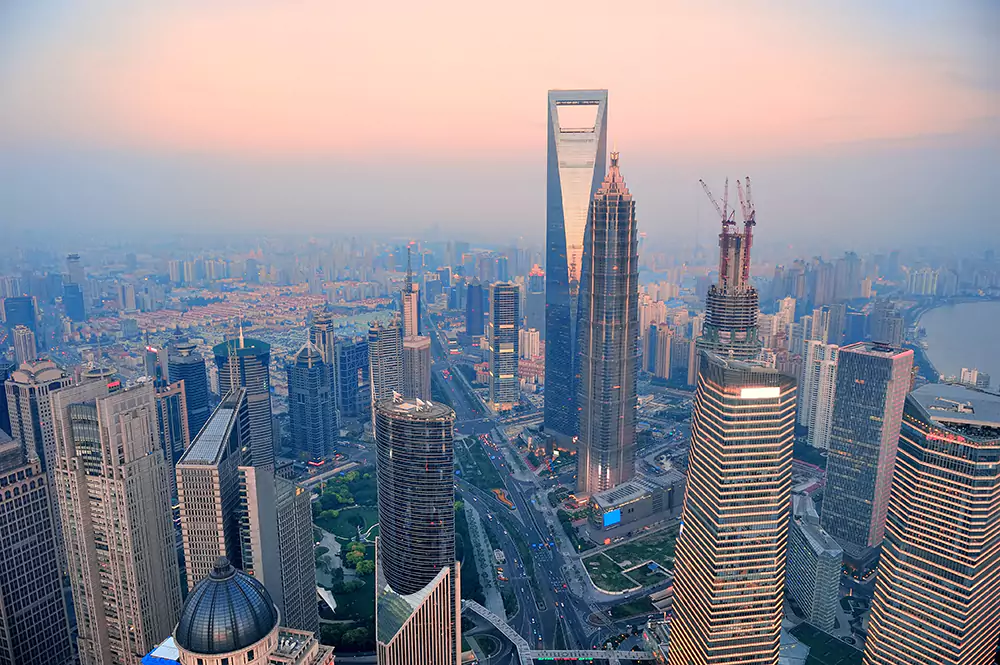 antenne de shanghai au coucher du soleil 681cdb5fc7ddf
